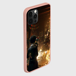 Чехол для iPhone 12 Pro Max Уэнсдэй поджог, цвет: 3D-светло-розовый — фото 2