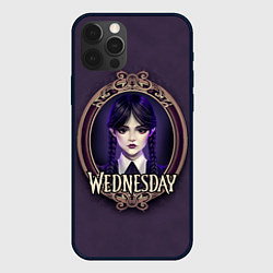 Чехол для iPhone 12 Pro Max Уэнсдэй портрет, цвет: 3D-черный