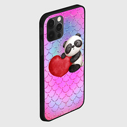 Чехол для iPhone 12 Pro Max Милая панда с сердечком, цвет: 3D-черный — фото 2