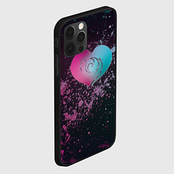Чехол для iPhone 12 Pro Max Микс сердец, цвет: 3D-черный — фото 2
