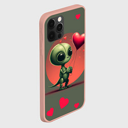 Чехол для iPhone 12 Pro Max Влюбленный инопланетянин, цвет: 3D-светло-розовый — фото 2