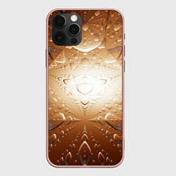 Чехол для iPhone 12 Pro Max Абстрактное изображение солнца, цвет: 3D-светло-розовый