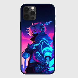 Чехол для iPhone 12 Pro Max Cyber boy Genshin, цвет: 3D-черный
