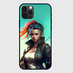 Чехол iPhone 12 Pro Max Girl art Cyberpunk