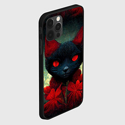 Чехол для iPhone 12 Pro Max Dark cat, цвет: 3D-черный — фото 2
