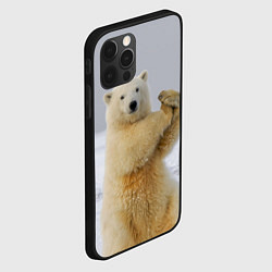 Чехол для iPhone 12 Pro Max Белый медведь разминается, цвет: 3D-черный — фото 2