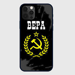 Чехол для iPhone 12 Pro Max Вера и желтый символ СССР со звездой, цвет: 3D-черный