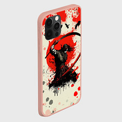 Чехол для iPhone 12 Pro Max Японский падший воин, цвет: 3D-светло-розовый — фото 2