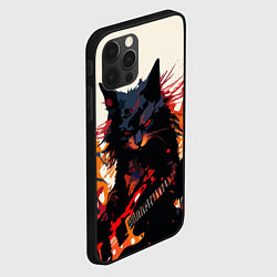 Чехол для iPhone 12 Pro Max Black rocker cat on a light background - C-Cats co, цвет: 3D-черный — фото 2