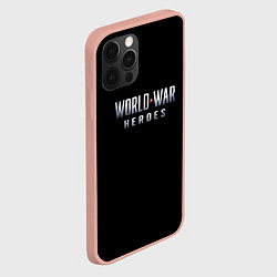 Чехол для iPhone 12 Pro Max World War Heroes логотип игры WWH, цвет: 3D-светло-розовый — фото 2
