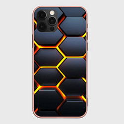 Чехол для iPhone 12 Pro Max Плиты брони, цвет: 3D-светло-розовый