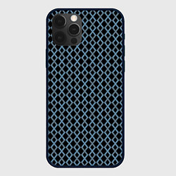 Чехол для iPhone 12 Pro Max Бирюзовый паттерн, цвет: 3D-черный