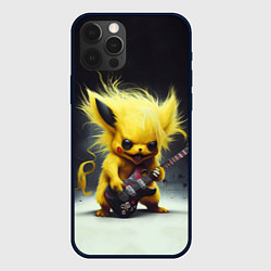 Чехол для iPhone 12 Pro Max Rocker Pikachu, цвет: 3D-черный