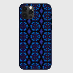 Чехол для iPhone 12 Pro Max Орнамент из шестиугольников, цвет: 3D-черный