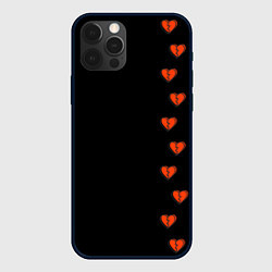 Чехол для iPhone 12 Pro Max Дорожка разбитых сердец - темный, цвет: 3D-черный