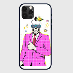 Чехол iPhone 12 Pro Max Череп в пиджаке