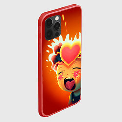 Чехол для iPhone 12 Pro Max Сгораю от любви, цвет: 3D-красный — фото 2