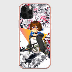 Чехол для iPhone 12 Pro Max Девушка с AUG, цвет: 3D-светло-розовый