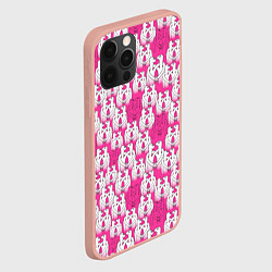 Чехол для iPhone 12 Pro Max Пары сердечные, цвет: 3D-светло-розовый — фото 2