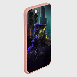 Чехол для iPhone 12 Pro Max Генерал в киберпанк, цвет: 3D-светло-розовый — фото 2
