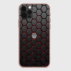 Чехол для iPhone 12 Pro Max Броня из стали, цвет: 3D-светло-розовый