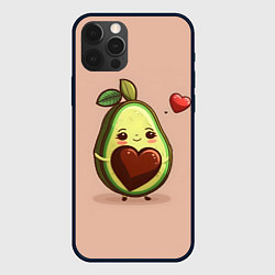 Чехол для iPhone 12 Pro Max Влюбленная авокадо - парные, цвет: 3D-черный