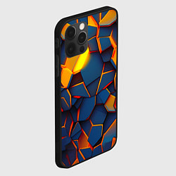 Чехол для iPhone 12 Pro Max Плитки со свечением, цвет: 3D-черный — фото 2