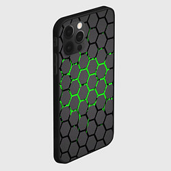 Чехол для iPhone 12 Pro Max Абстрактыные соты, цвет: 3D-черный — фото 2