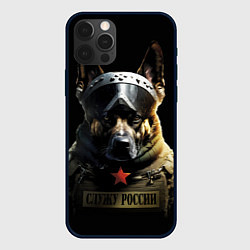 Чехол iPhone 12 Pro Max Немецкая овчарка солдат