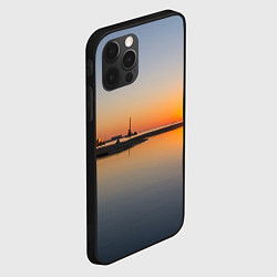Чехол для iPhone 12 Pro Max Санкт-Петербург, закат на Финском заливе, цвет: 3D-черный — фото 2