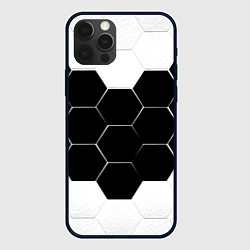 Чехол для iPhone 12 Pro Max Абстракция текстура соты, цвет: 3D-черный