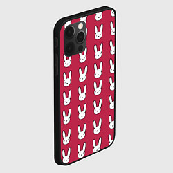 Чехол для iPhone 12 Pro Max Bunny Pattern red, цвет: 3D-черный — фото 2