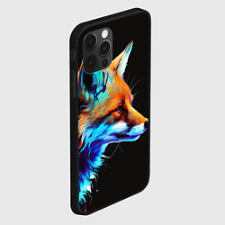 Чехол для iPhone 12 Pro Max Красочная лисичка, цвет: 3D-черный — фото 2