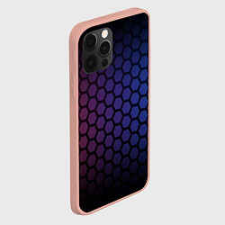 Чехол для iPhone 12 Pro Max Abstract hexagon fon, цвет: 3D-светло-розовый — фото 2