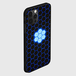 Чехол для iPhone 12 Pro Max Сталь железные соты абстрактные, цвет: 3D-черный — фото 2