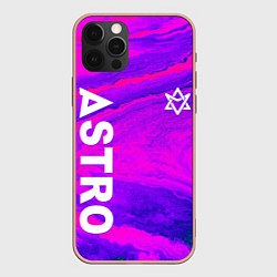 Чехол для iPhone 12 Pro Max Astro neon grunge, цвет: 3D-светло-розовый