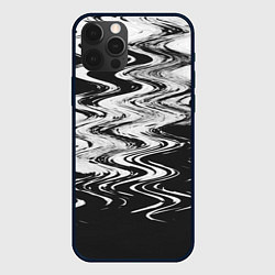 Чехол для iPhone 12 Pro Max Чёрная вода паттерн, цвет: 3D-черный