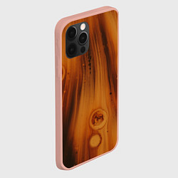Чехол для iPhone 12 Pro Max Абстрактная огненно-деревянная броня, цвет: 3D-светло-розовый — фото 2