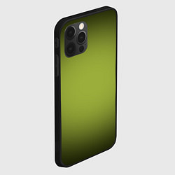 Чехол для iPhone 12 Pro Max Оливковый фон и черная виньетка, градиент, цвет: 3D-черный — фото 2