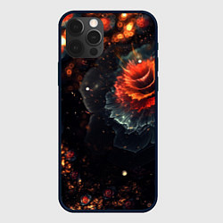 Чехол для iPhone 12 Pro Max Midjourney Цветок вулкан, цвет: 3D-черный