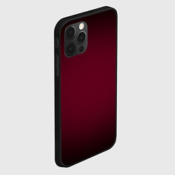 Чехол для iPhone 12 Pro Max Марсала темная, градиент, цвет: 3D-черный — фото 2