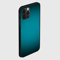 Чехол для iPhone 12 Pro Max Темно-бирюзовый градиент, цвет: 3D-черный — фото 2