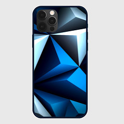 Чехол для iPhone 12 Pro Max Абстрактные грани текстура, цвет: 3D-черный