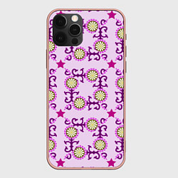 Чехол для iPhone 12 Pro Max Звезда и орнамент, цвет: 3D-светло-розовый