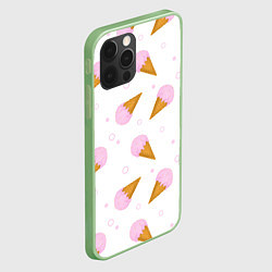 Чехол для iPhone 12 Pro Max Мороженое в жаркий день, цвет: 3D-салатовый — фото 2