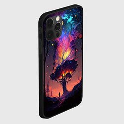 Чехол для iPhone 12 Pro Max Огненное дерево в звездном лесу, цвет: 3D-черный — фото 2