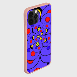 Чехол для iPhone 12 Pro Max Полукруг яркий орнамент, цвет: 3D-светло-розовый — фото 2
