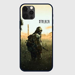 Чехол для iPhone 12 Pro Max STALKER Одиночка утром на ЧАЭС, цвет: 3D-черный
