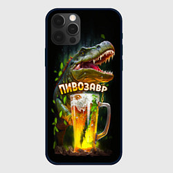 Чехол для iPhone 12 Pro Max Пивозавр в лесу, цвет: 3D-черный