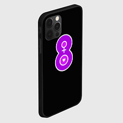 Чехол для iPhone 12 Pro Max Восьмое марта коллаж, цвет: 3D-черный — фото 2